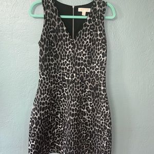 Michael Kors Black and White Leopard Dress…with pockets!